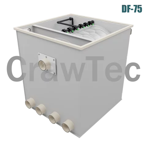 Drum Filter CrawTec 75 m³ for Fish Farming and Aquaculture Systems