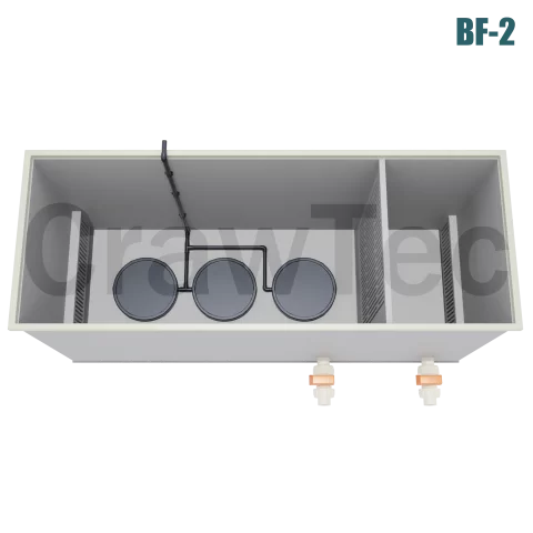 2-Chamber Biological Filter 1.5 m³ for Aquaculture and Fish Farming 3