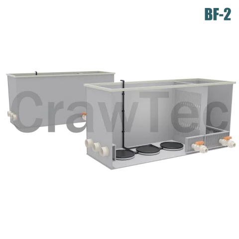 2-Chamber Biological Filter 1.5 m³ for Aquaculture and Fish Farming
