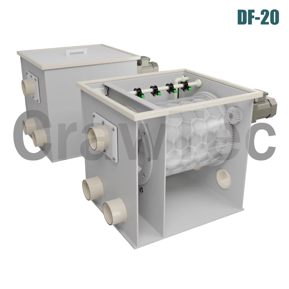Drum Filter DF20 20 m³ for Industrial Aquaculture Systems
