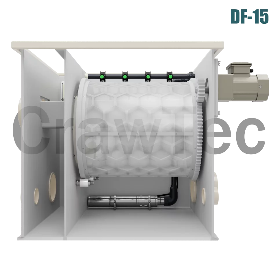 Drum Filter for Pond and Aquaculture Systems (10–15 m³)