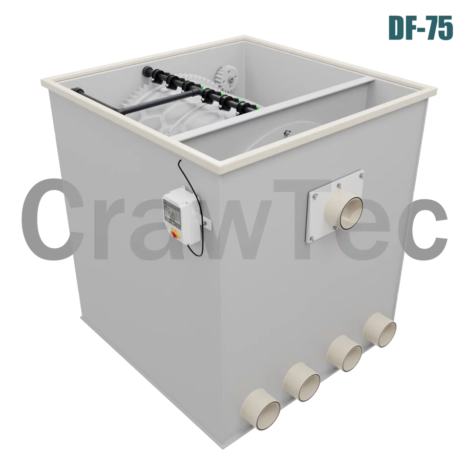Drum Filter CrawTec 75 m³ for Fish Farming and Aquaculture Systems