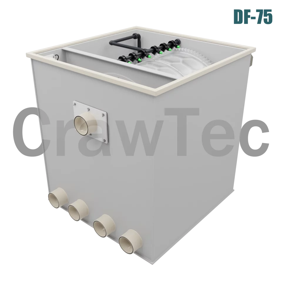 Drum Filter CrawTec 75 m³ for Fish Farming and Aquaculture Systems