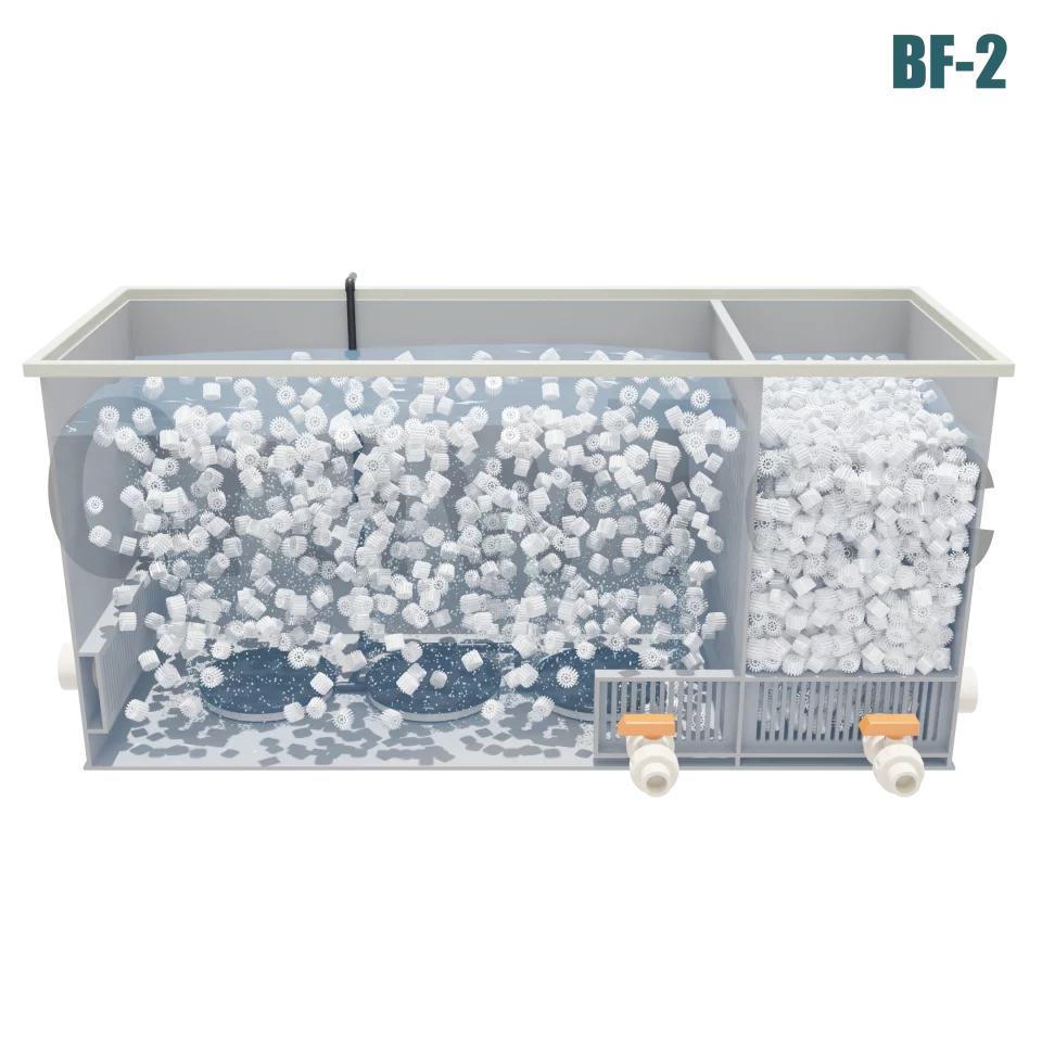 2-Chamber Biological Filter 1.5 m³ for Aquaculture and Fish Farming
