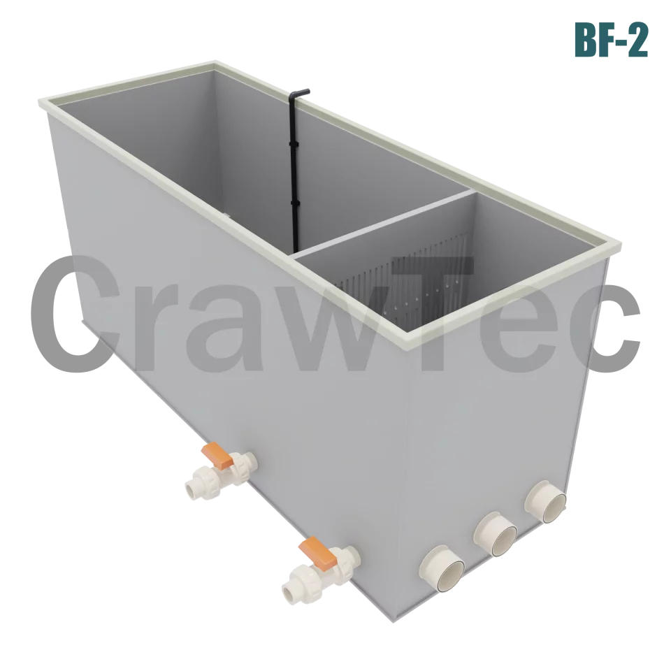 2-Chamber Biological Filter 1.5 m³ for Aquaculture and Fish Farming