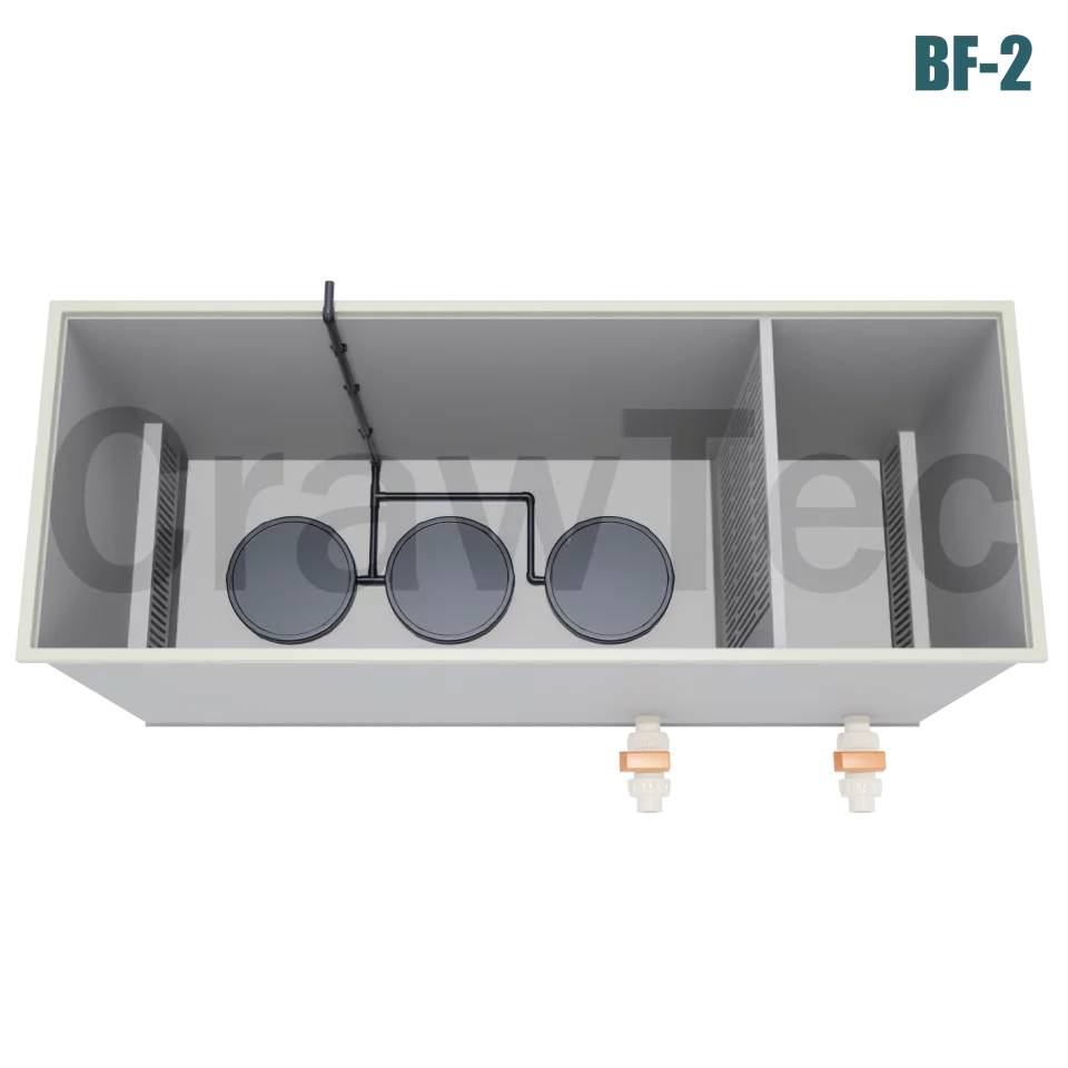 2-Chamber Biological Filter 1.5 m³ for Aquaculture and Fish Farming