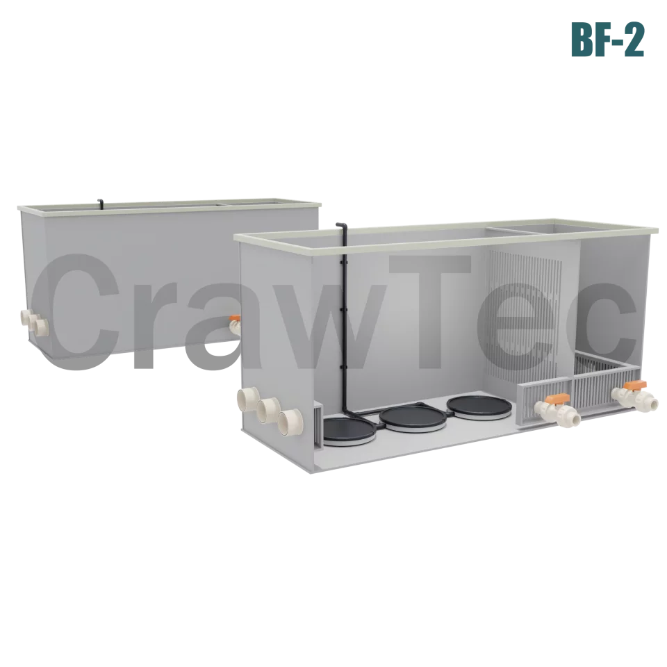 2-Chamber Biological Filter 1.5 m³ for Aquaculture and Fish Farming