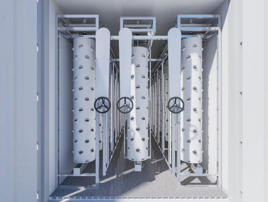 LYINE Rotating Tower Container Hydroponic Farm System